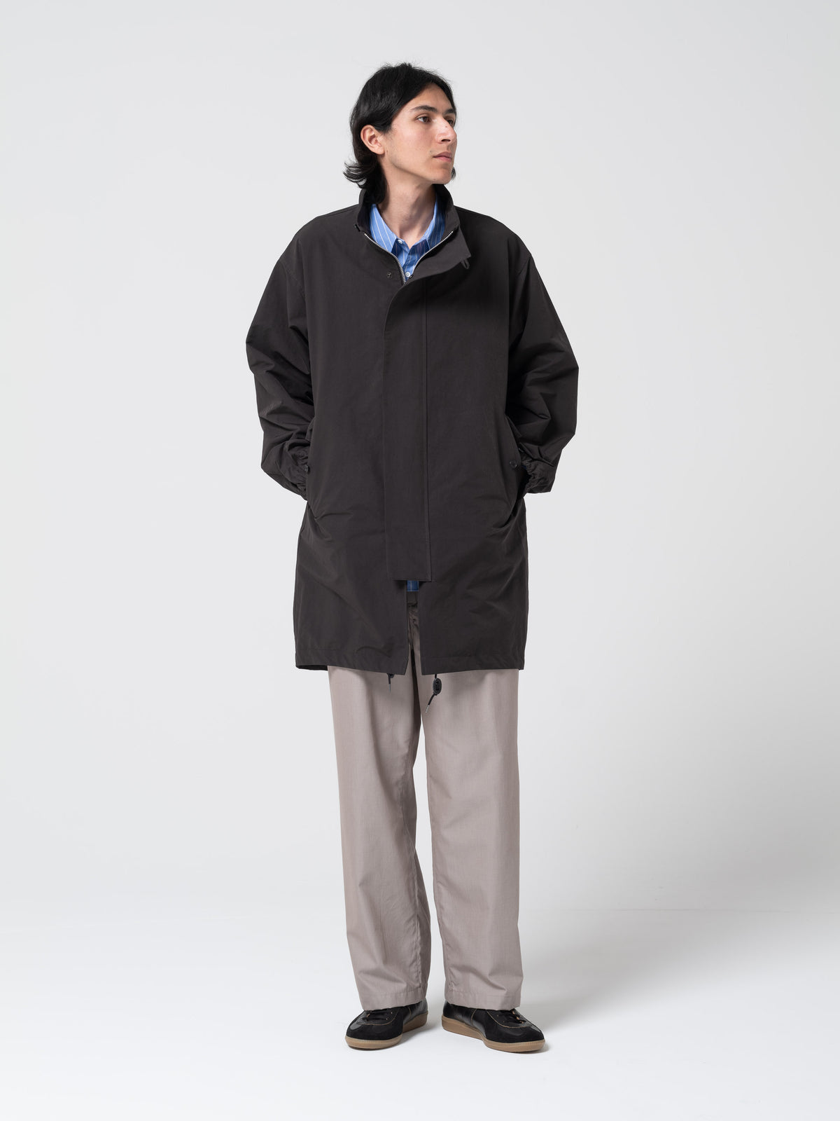 Parka Stand Collar, Noir