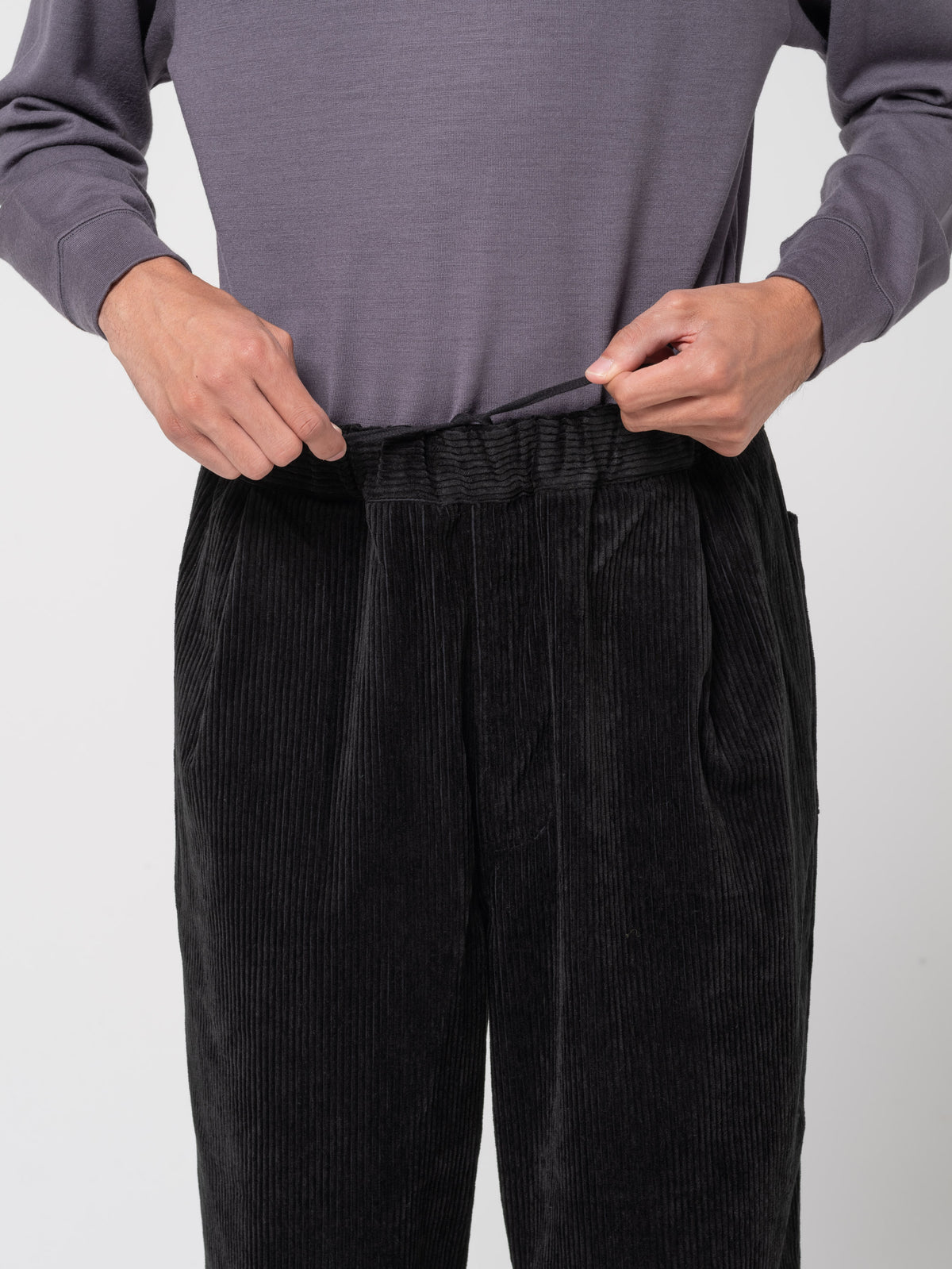 Pantalon en Velours, Noir