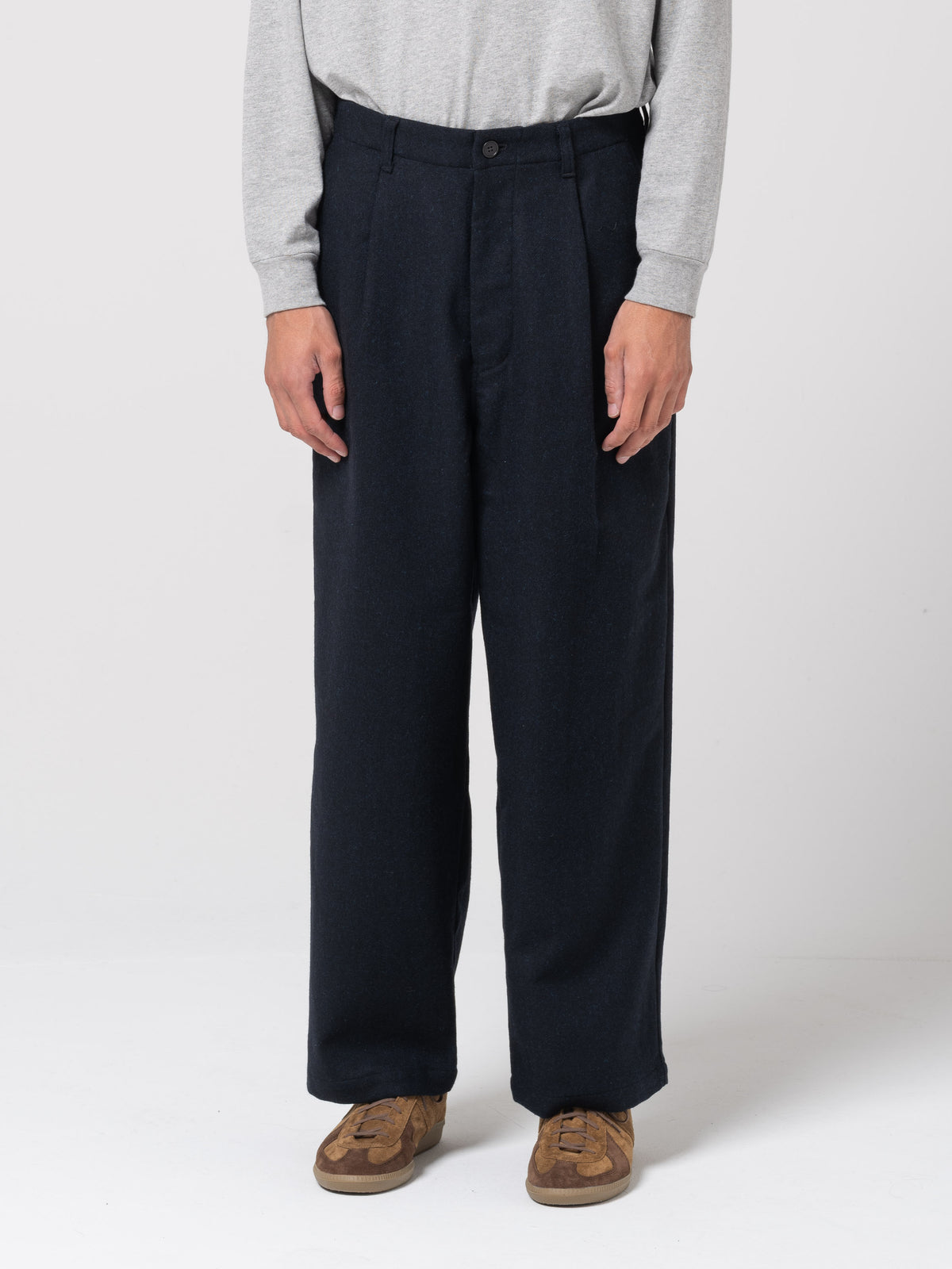 Pantalon en Laine, Bleu Nuit