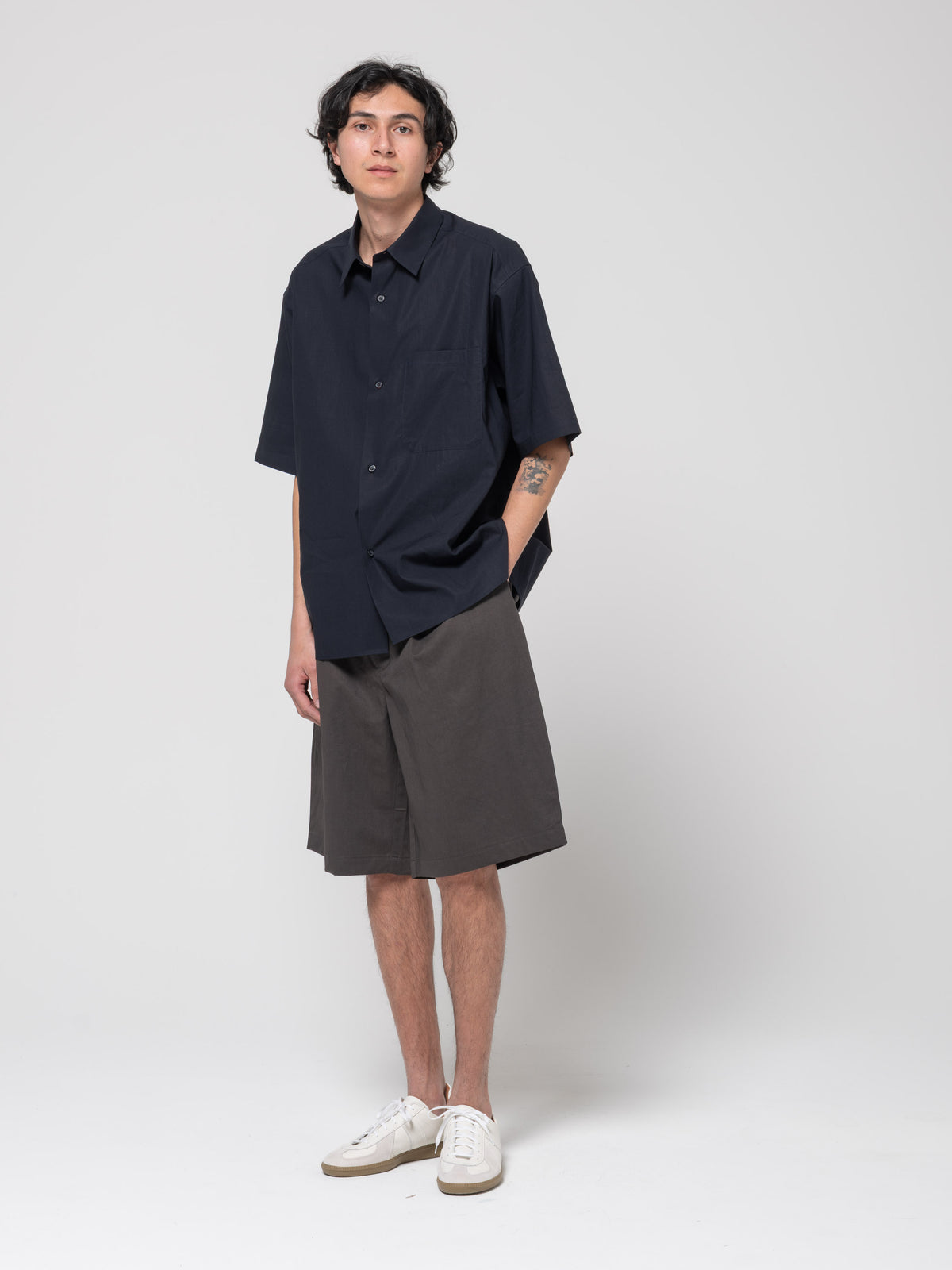 Chemise Half Sleeves, Bleu Marine
