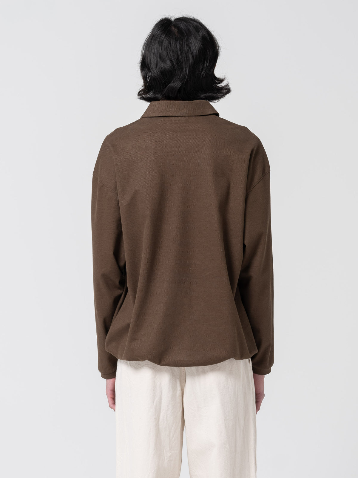 Polo Manches Longues, Marron