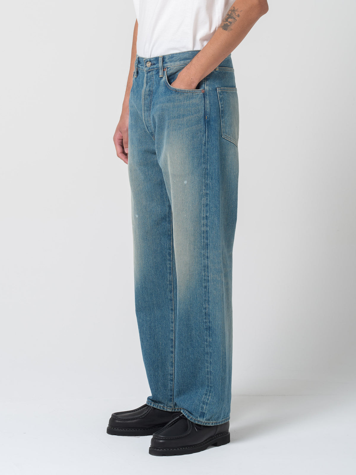 Jean Droit 5 Poches, Faded Indigo