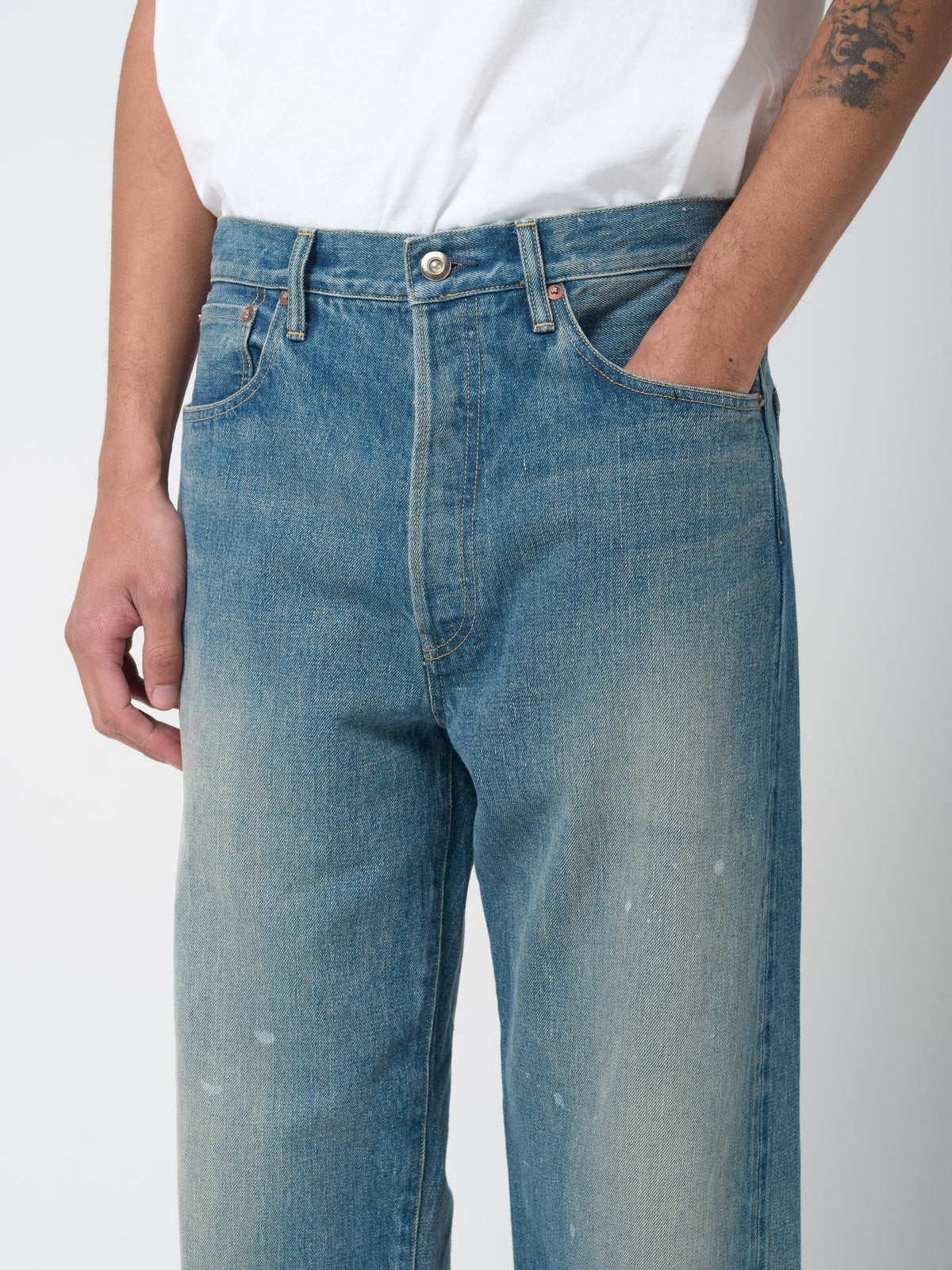 Jean Droit 5 Poches, Faded Indigo