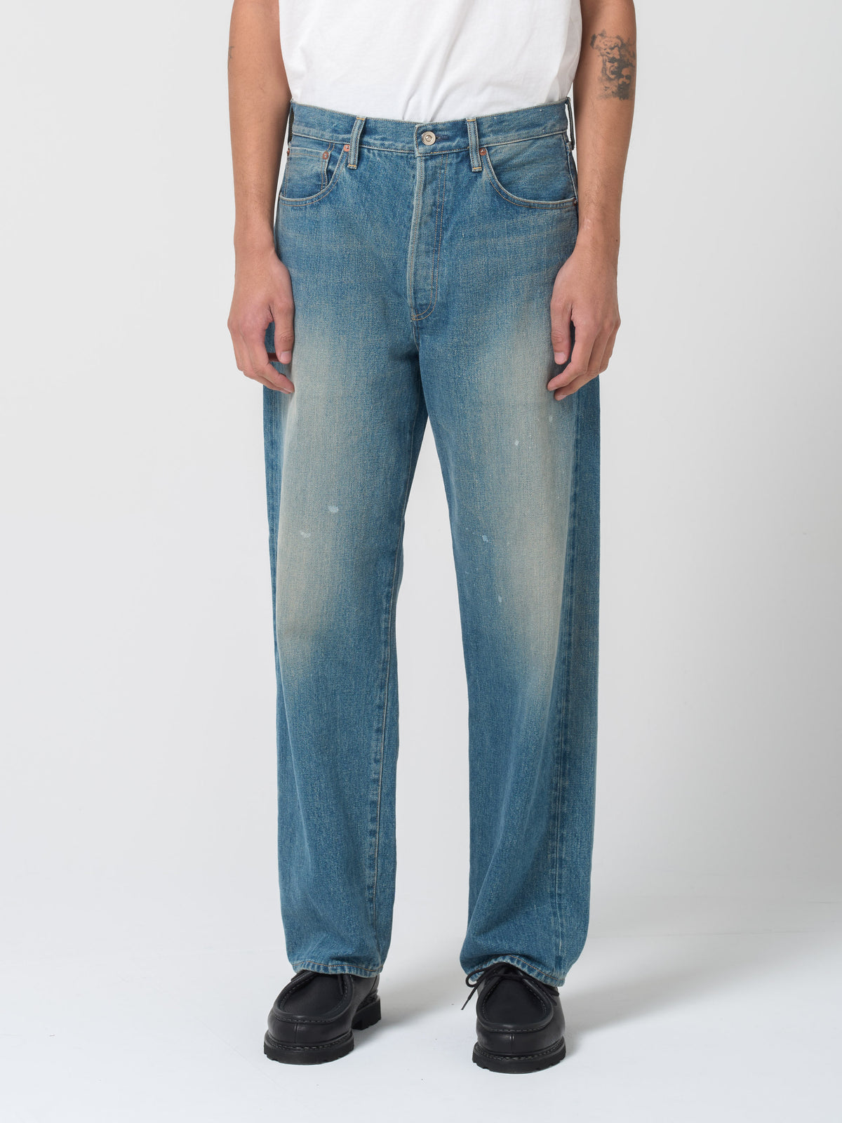 Jean Droit 5 Poches, Faded Indigo