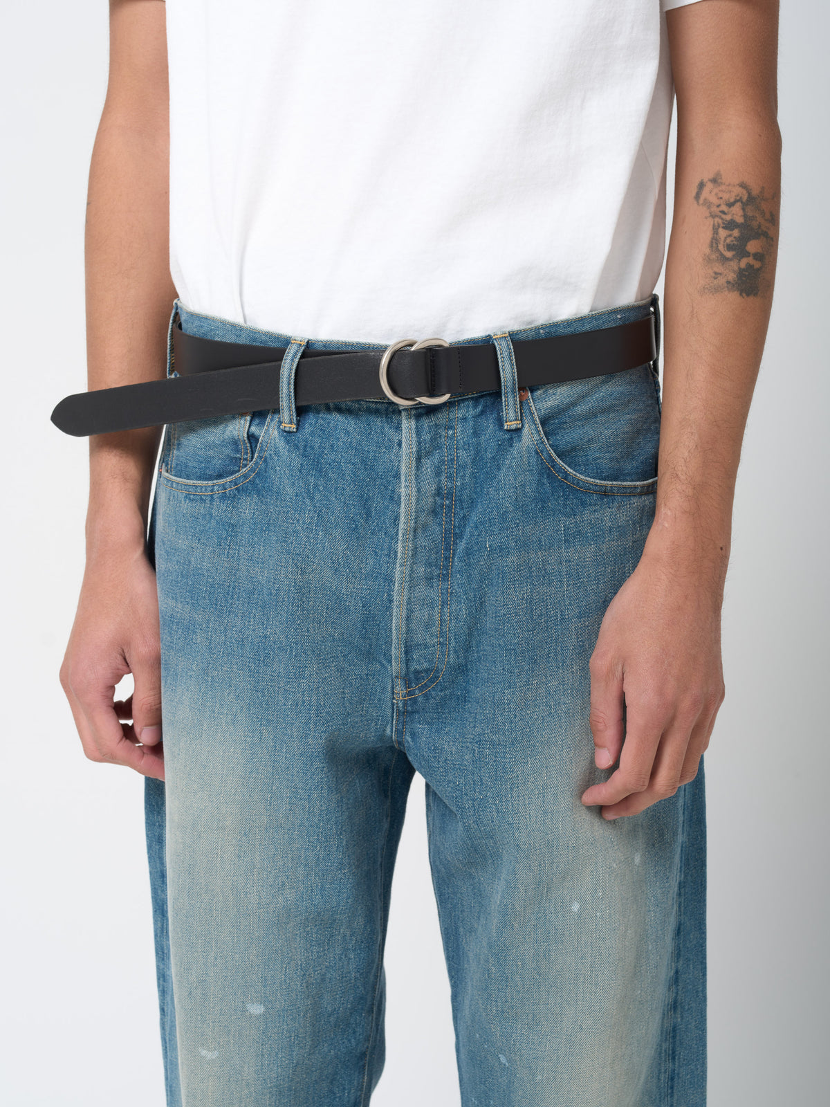 Ceinture à Double Anneaux, Noir