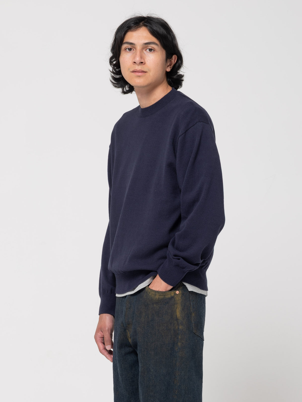 Pull Crewneck, Navy