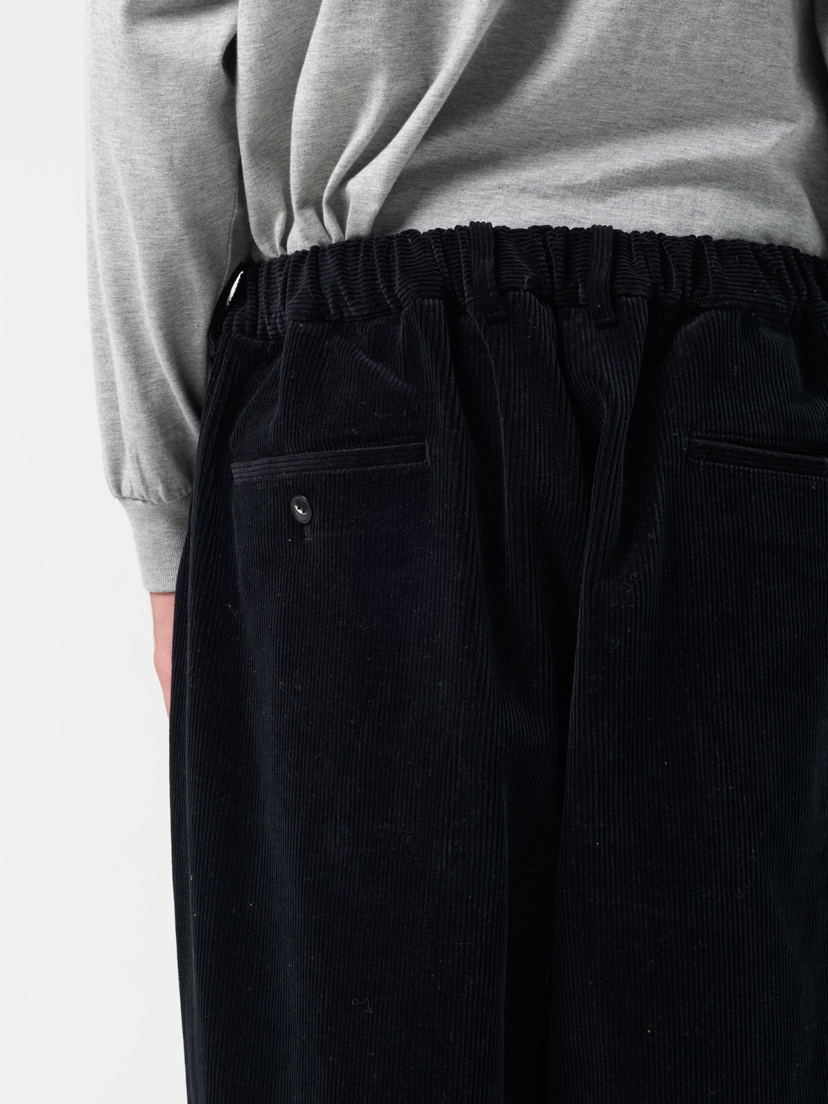 Pantalon Double Plis Easy, Noir