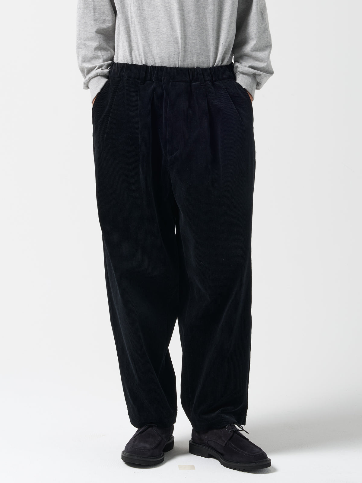 Pantalon Double Plis Easy, Noir