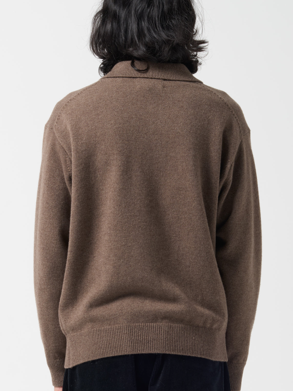 Pull Col Polo, Marron