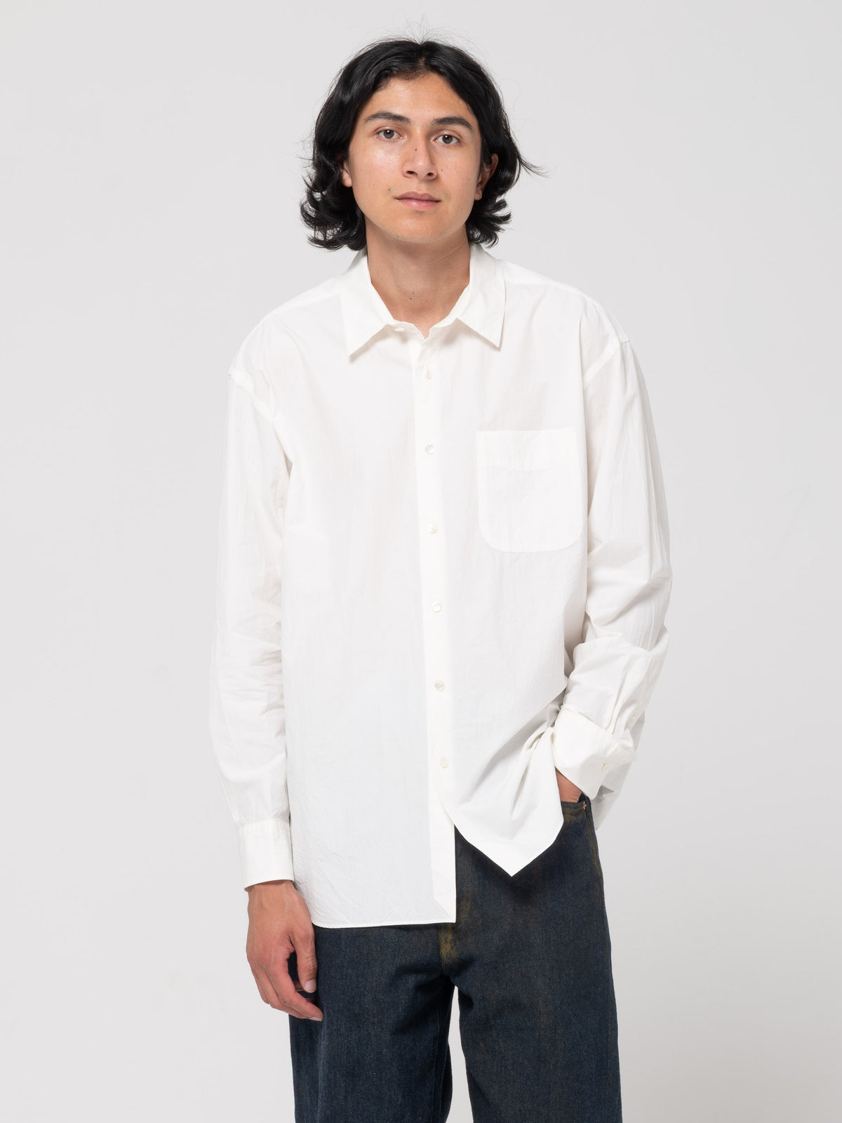 Chemise Regular Collar, White