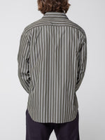 Chemise Basique à Rayures Graphiques, Vert/Blanc